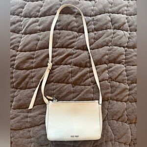 Nine West Cream Crossbody Purse with Adjustable Strap
